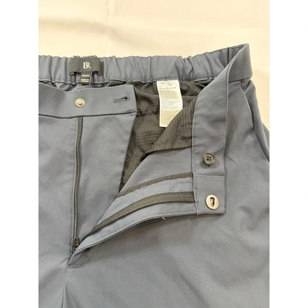Banana Republic Core Temp Straight Leg Pants Mens 36x34 Blue Performance Chino